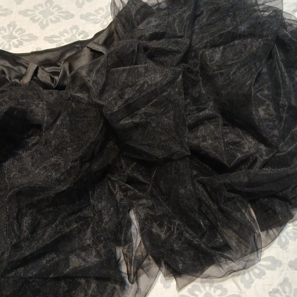 Elegant Black Tulle Skirt